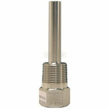 DIXON Thermowell, 2-1/2 in L Stem, 2-1/2 in L Insertion, 1-1/2-14 NPT Thread, 316 SS 75TH2R025SS